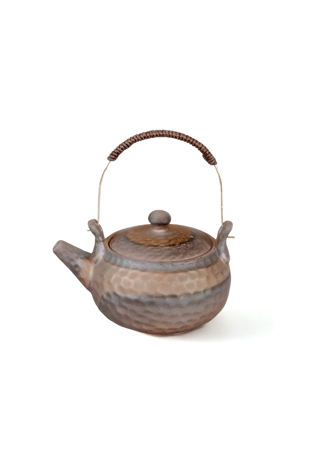 Bronze Layer Glaze Eastern Teapot with Brass Handle