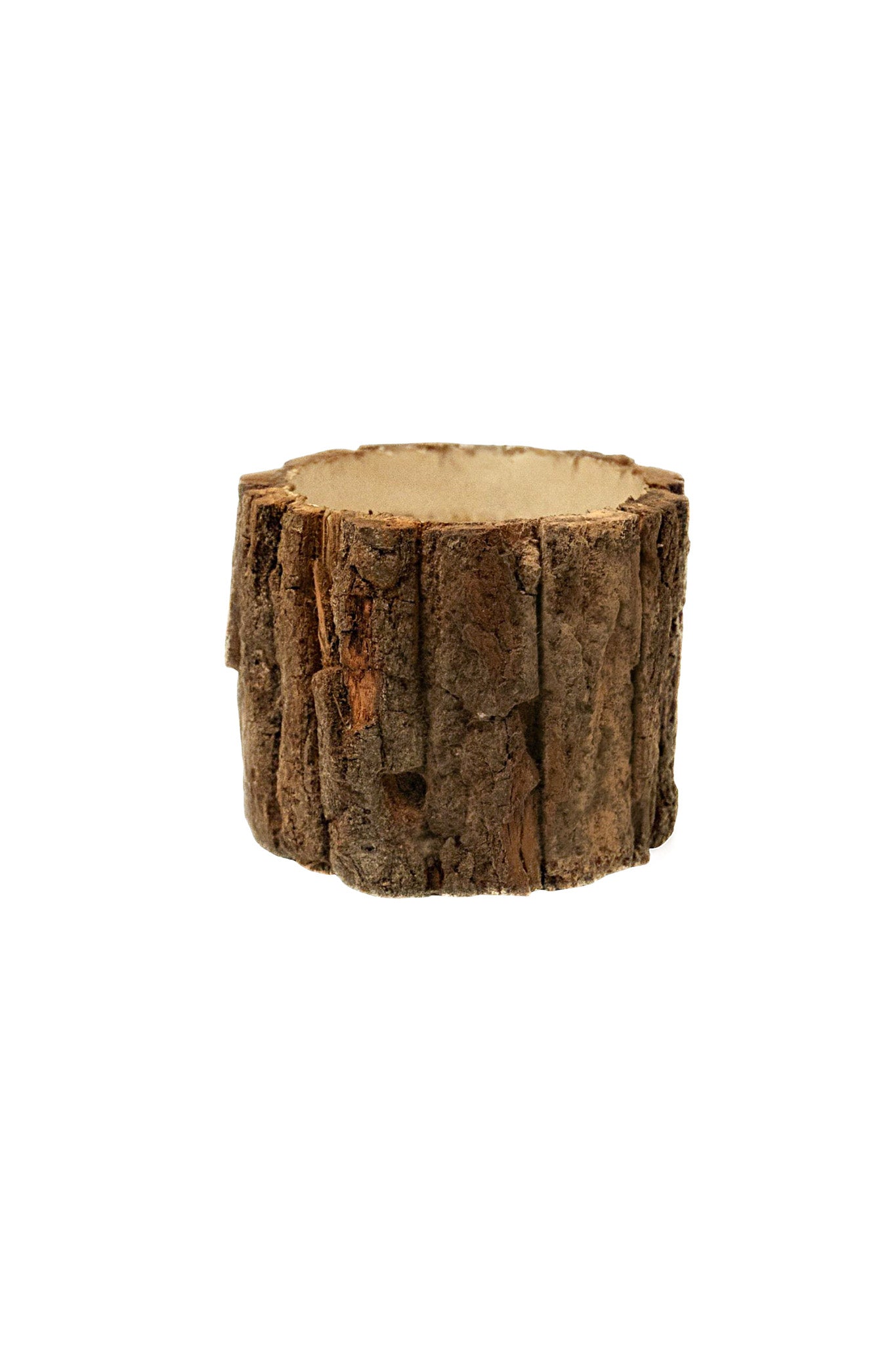 Wood Bark Faux Planter Decor | Decorative Divider