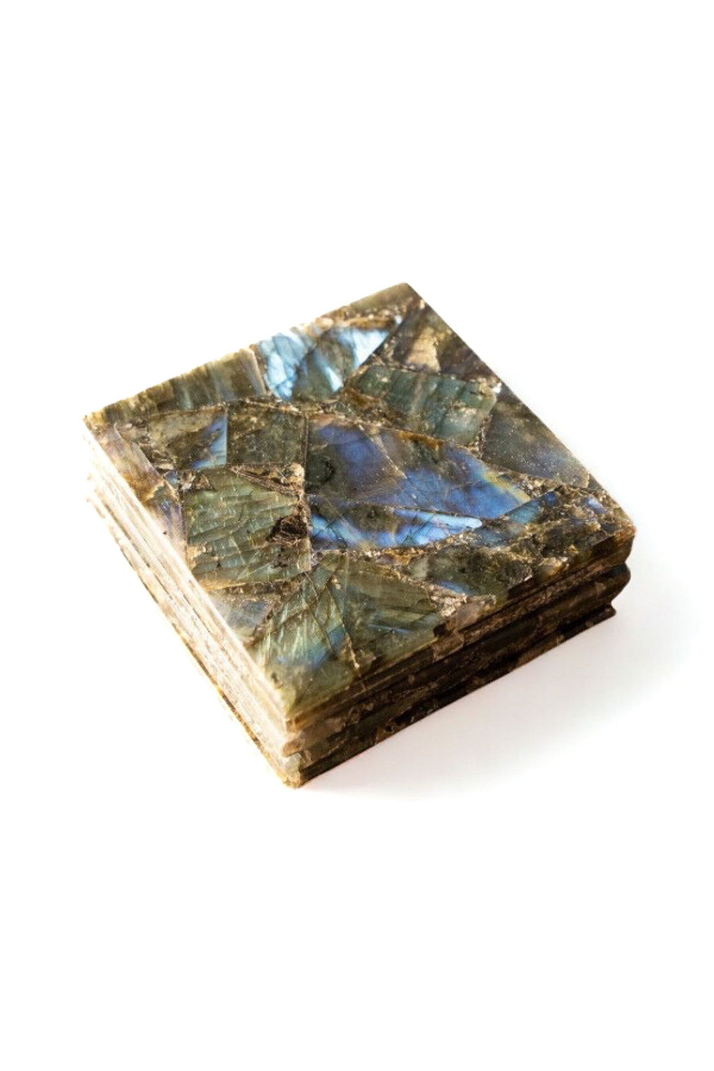 Square Labradorite Coasters