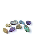 Lot of Eight Labradorite Druze Cabochon In Various Shapes
