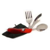 folding set of utensils for camping. 