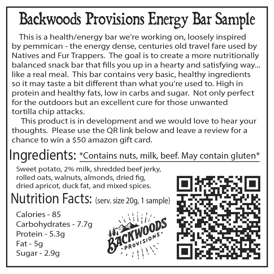 Backwoods Provisions Meal Bar