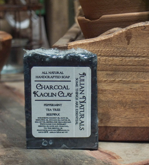 Julian Naturals Handcrafted Charcoal Kaolin Clay Soap
