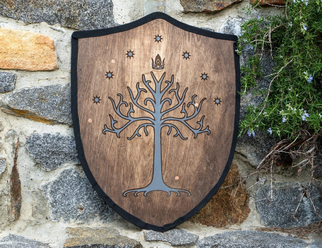 handmade-wooden-shield-tree-emblem-leather-handles-brown-front-stone