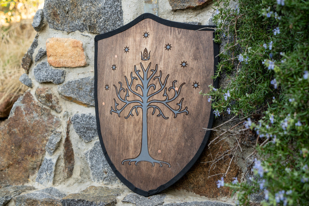 handmade-wooden-shield-tree-emblem-leather-handles-brown-front