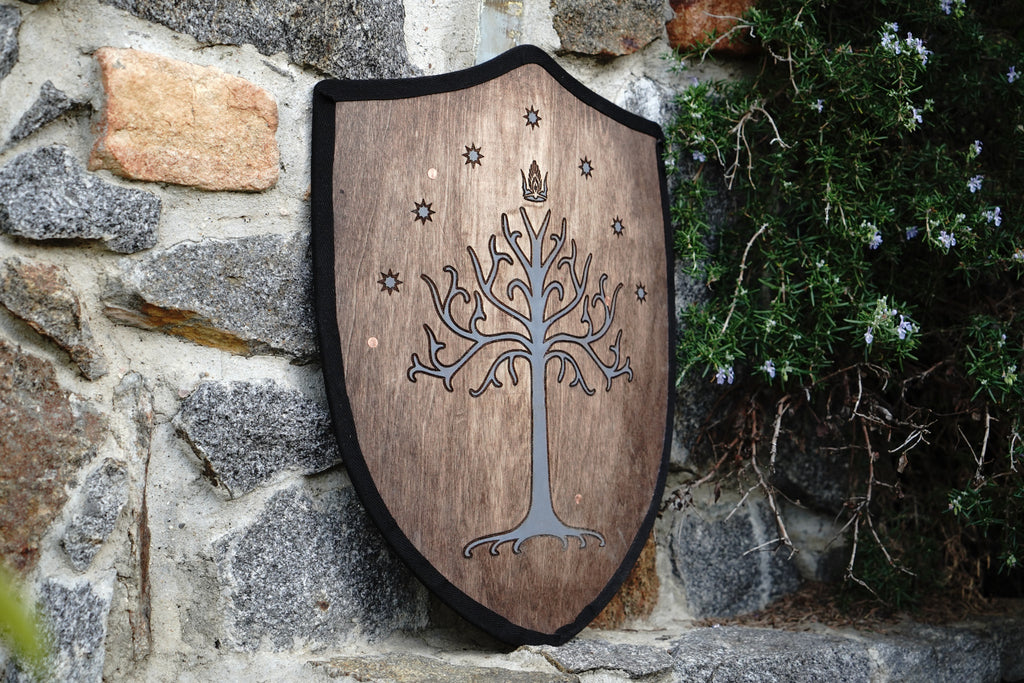 handmade-wooden-shield-tree-emblem-leather-handles-brown