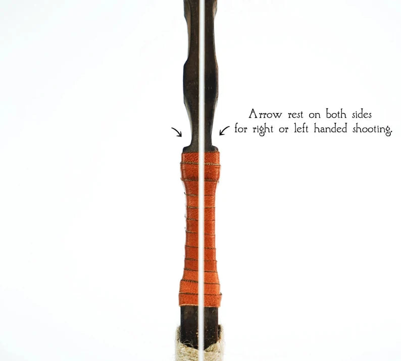 Wooden Toy Bow and Arrow Set & Six Rubber Tipped Arrows With Leather or Felt Quiver Option