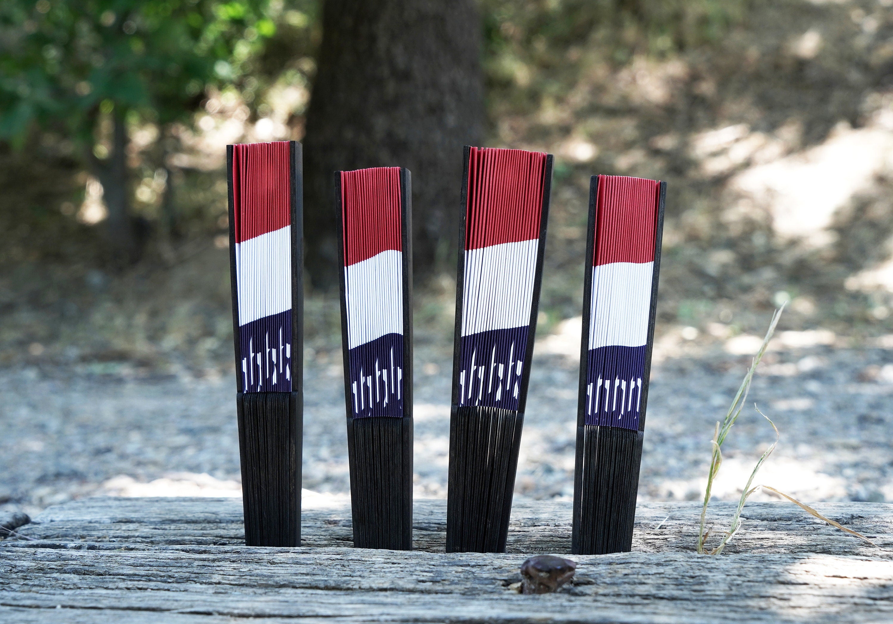 Red, White, and Blue Accordion Paper Fan