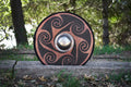 Stained Celtic Swirl Pattern Toy Shield with Steel Boss