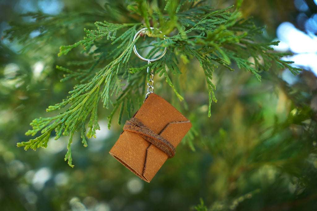 Mini Leather Journal Keychains - Set of 3