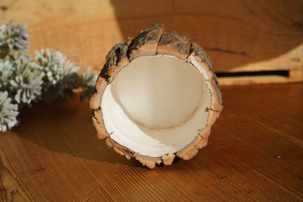 Wood Bark Faux Planter Decor | Decorative Divider
