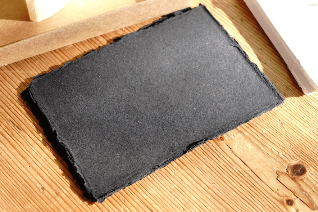 Slate Chalkboard Black Paper Invitation Card Box Set - Envelopes and White Paint Pen Included