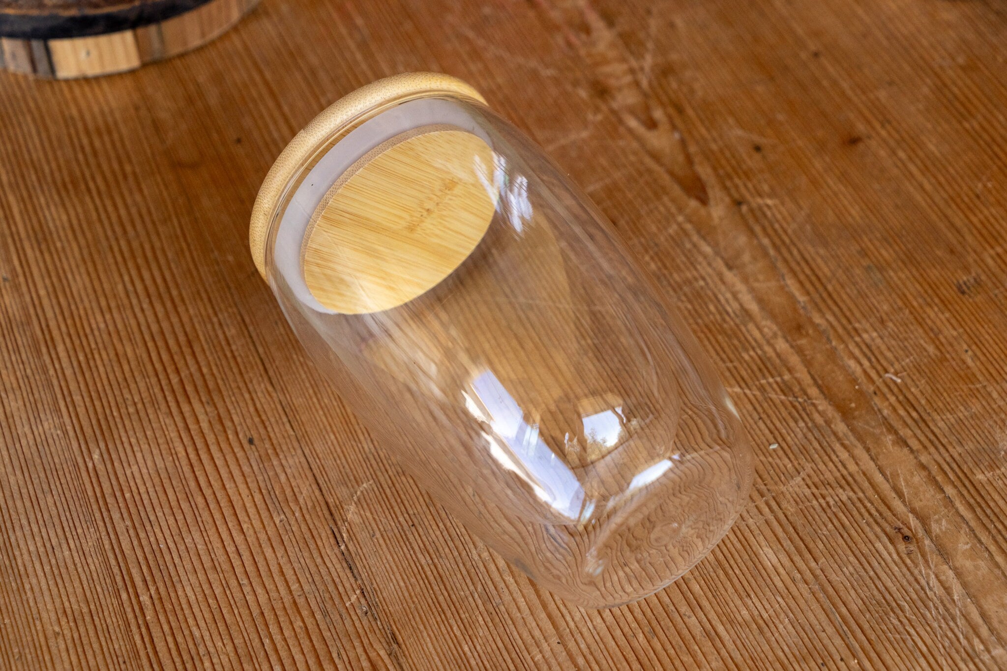Double-Walled Glass Mug for Infusing Coffee and Tea - Bamboo Lid and Rubber Closing Seal