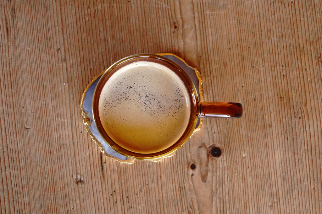 Double Walled Glass Tea / Coffee Mug - Vintage Amber