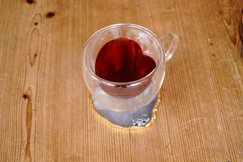 Clear Glass Mug With Inset Heart