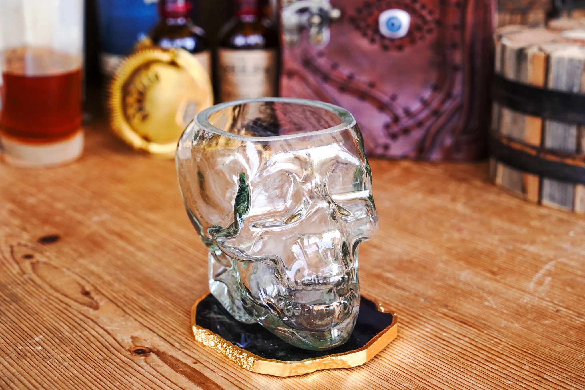 Skull Design Whiskey Glass