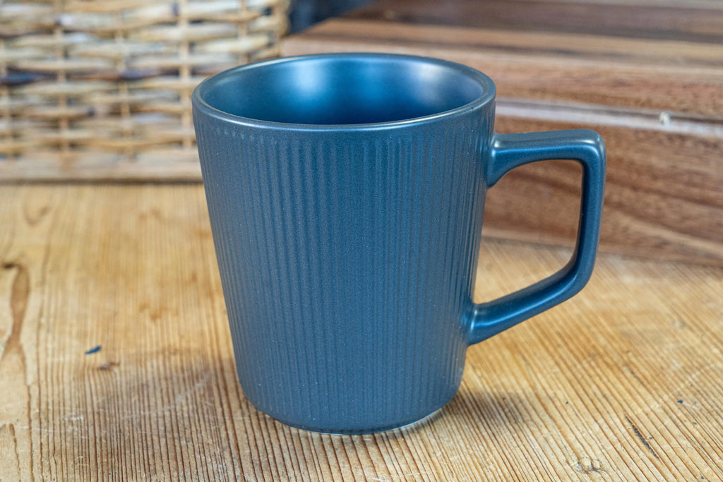 Minimalist Matte Mug | Modern Ceramic Cup | Ribbed Coffee Drinkware