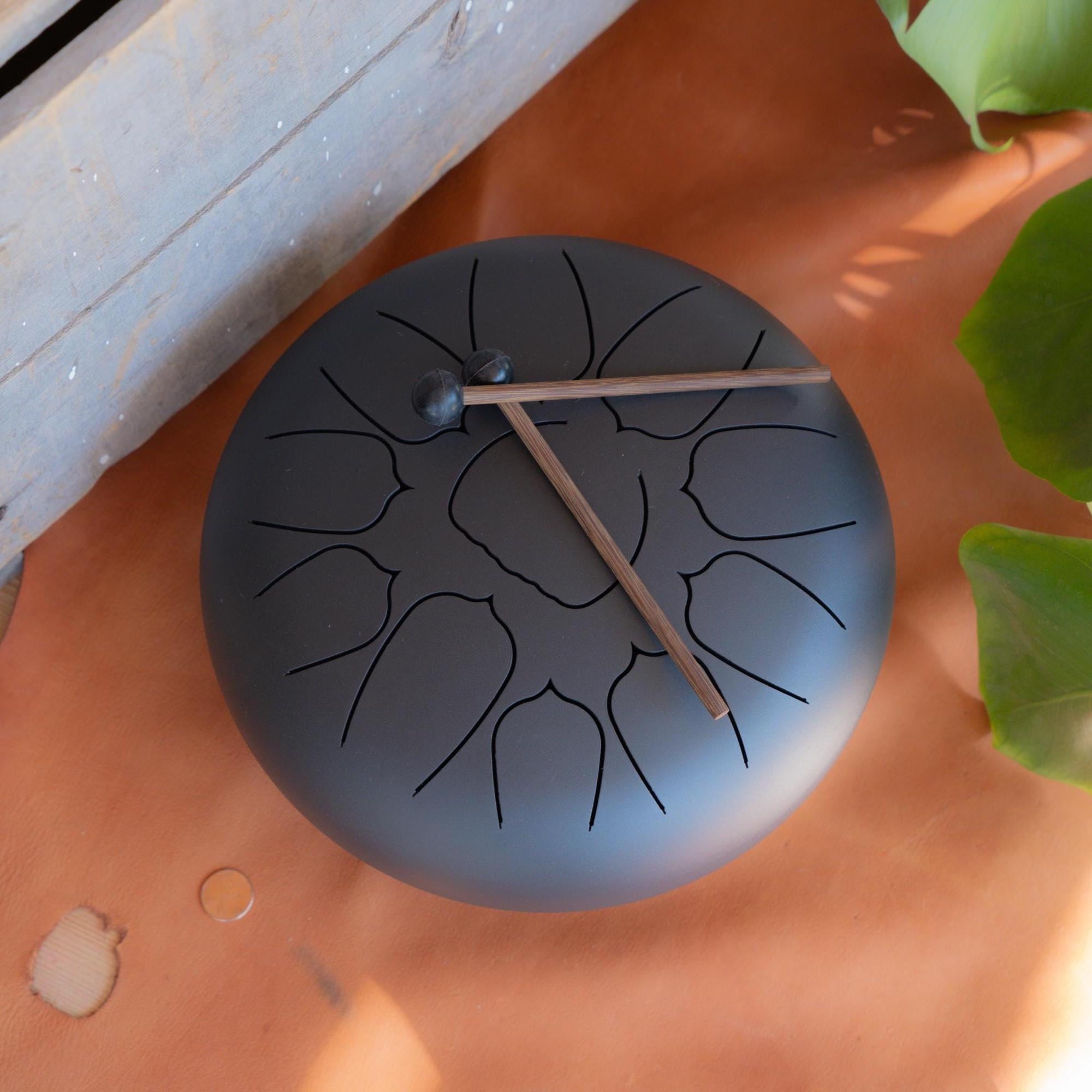 Steel Tongue Drum for Meditation & Sound Healing – 11-Note Handpan, Calming Zen Instrument with Mallets
