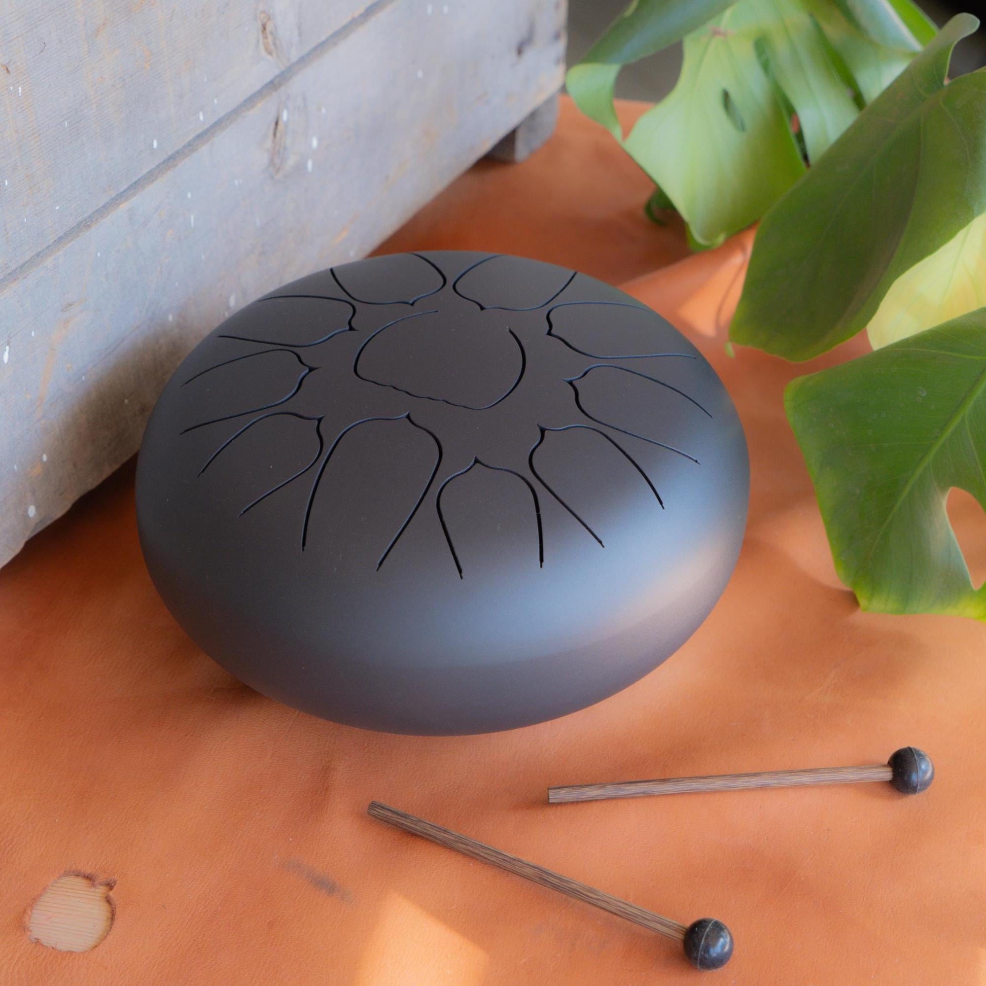 Steel Tongue Drum for Meditation & Sound Healing – 11-Note Handpan, Calming Zen Instrument with Mallets
