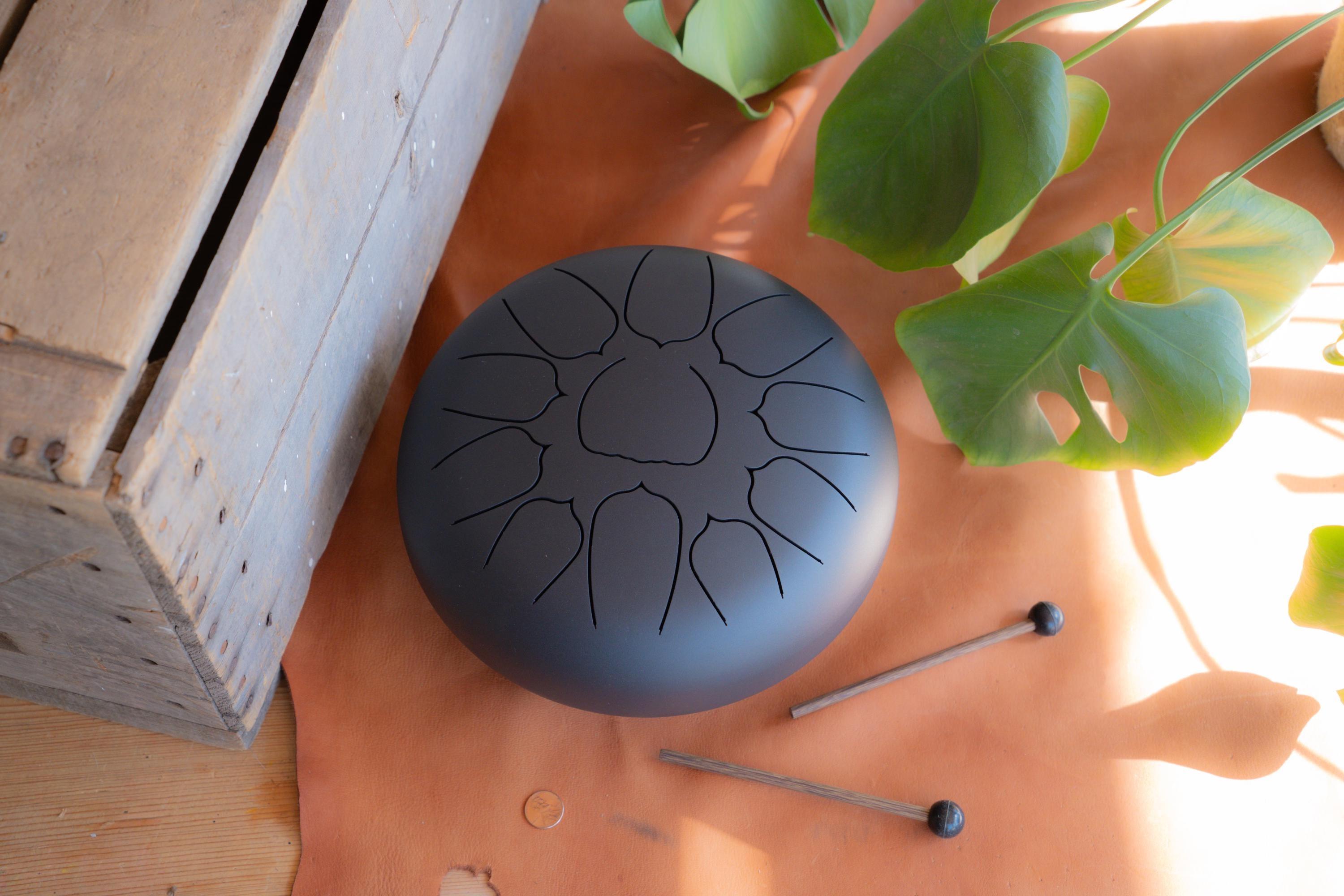 Steel Tongue Drum for Meditation & Sound Healing – 11-Note Handpan, Calming Zen Instrument with Mallets