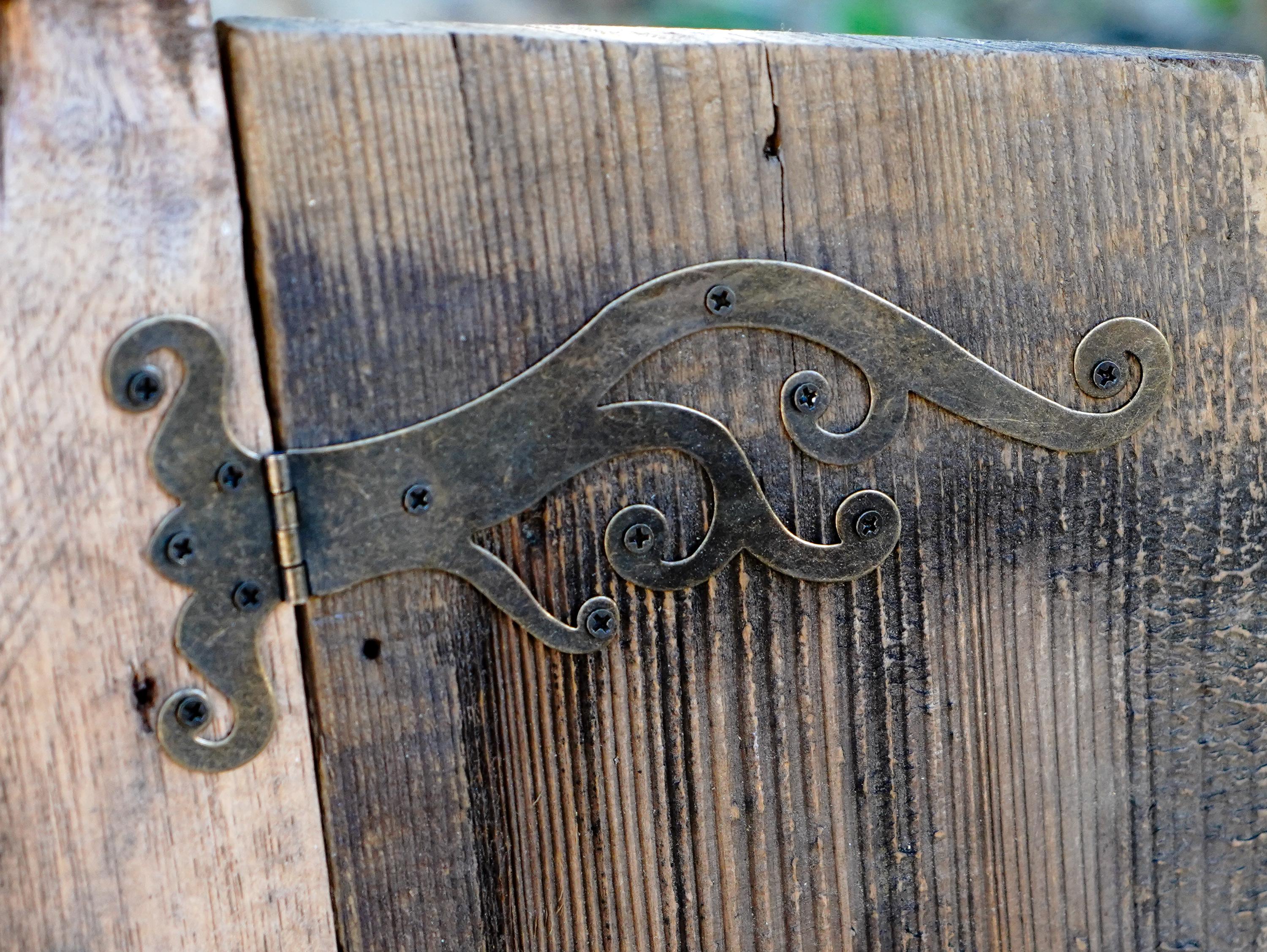 Wave Motif Strap Hinge for Chests, Boxes, Cabinets and More (Updated Version)