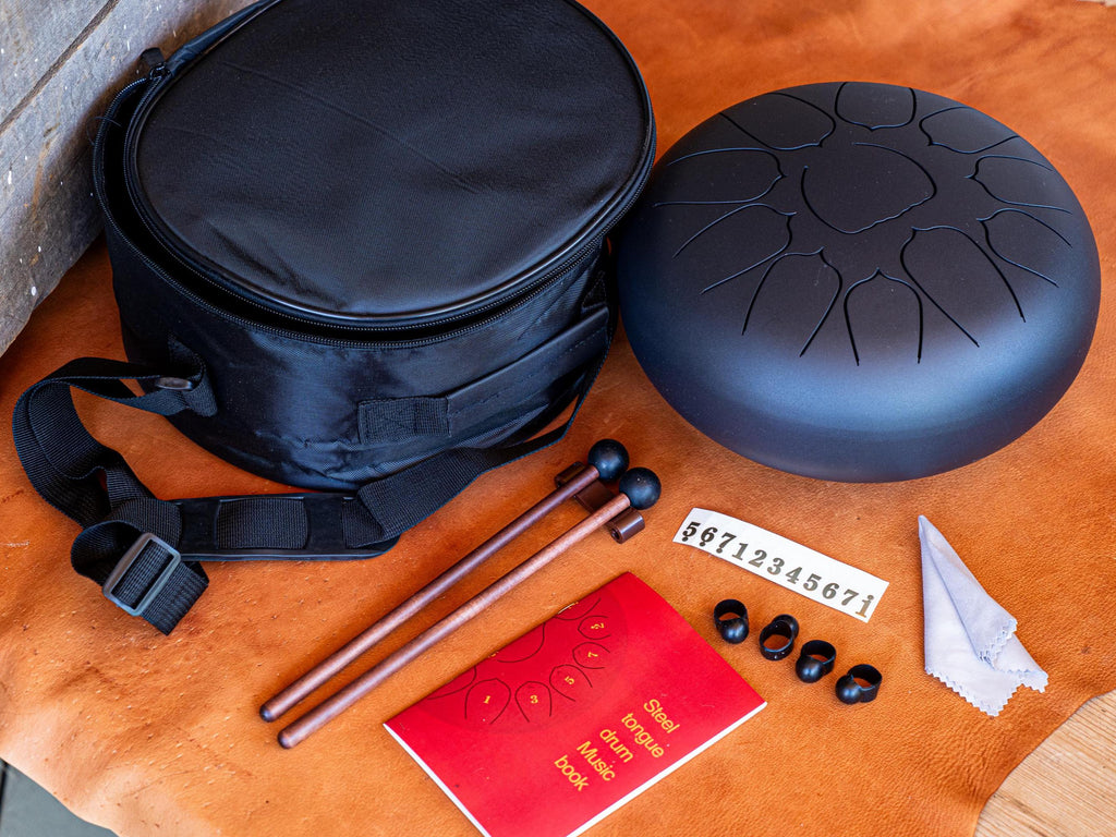 Steel Tongue Drum for Meditation & Sound Healing – 11-Note Handpan, Calming Zen Instrument with Mallets
