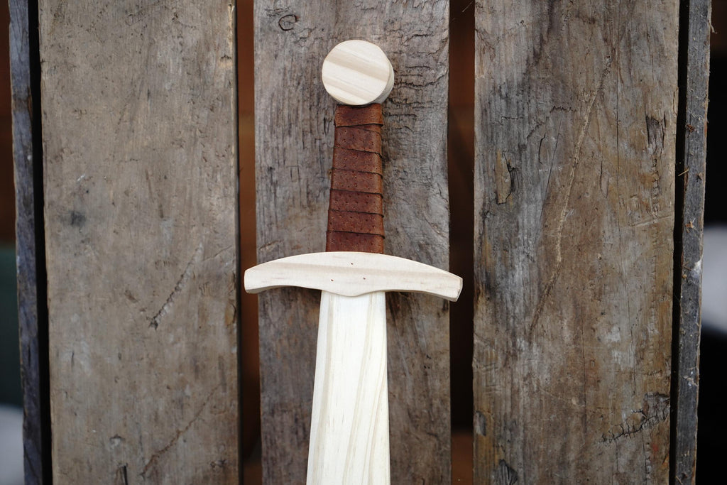 Handcrafted Small Children's Play Short Sword - 16" Length - Pine