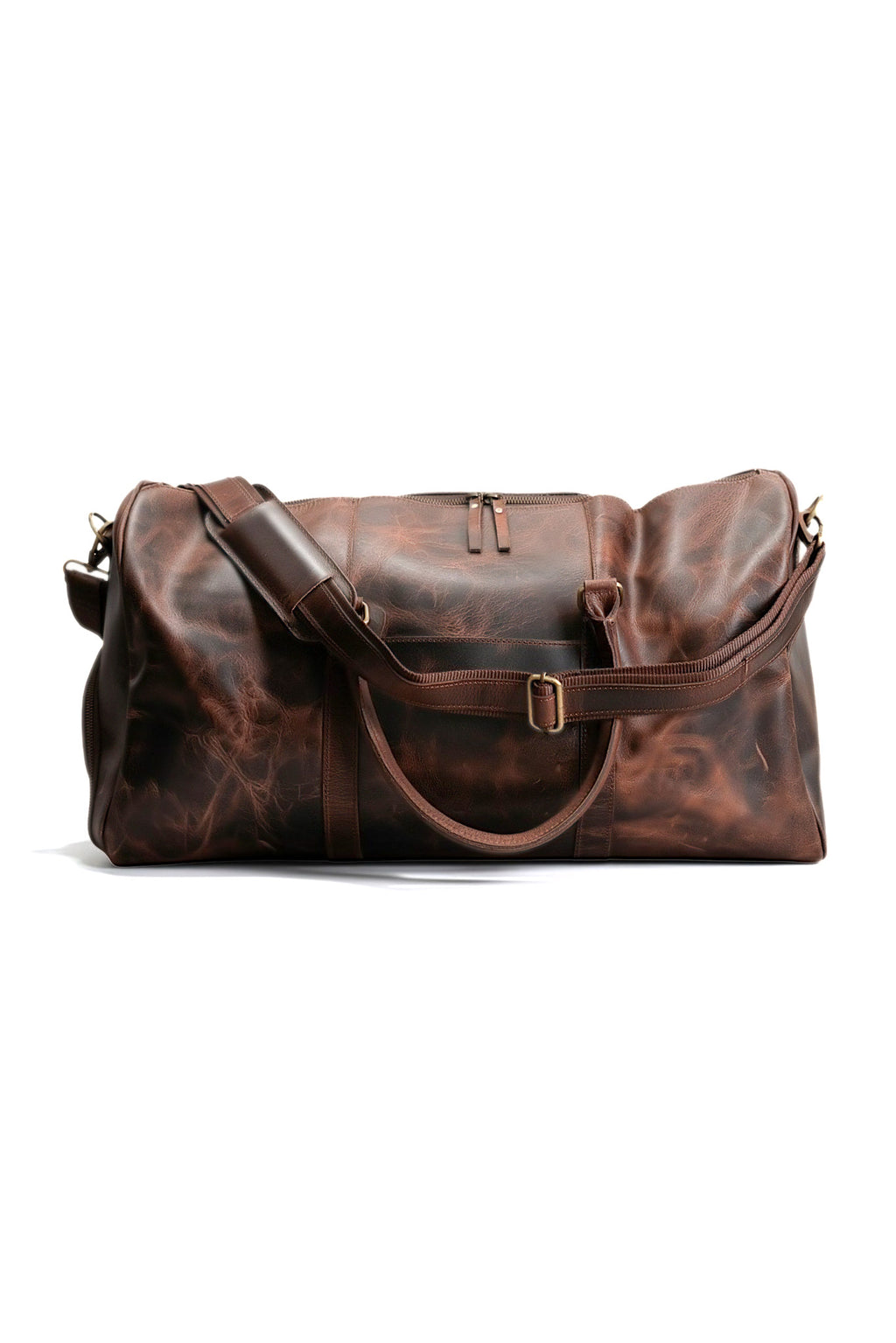 Leather Weekender Duffle Bag