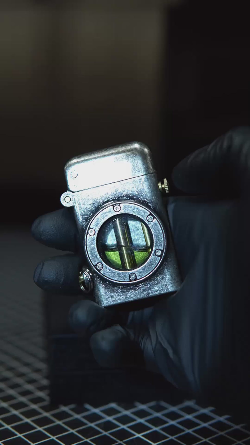 Antique Silver Porthole Lighter