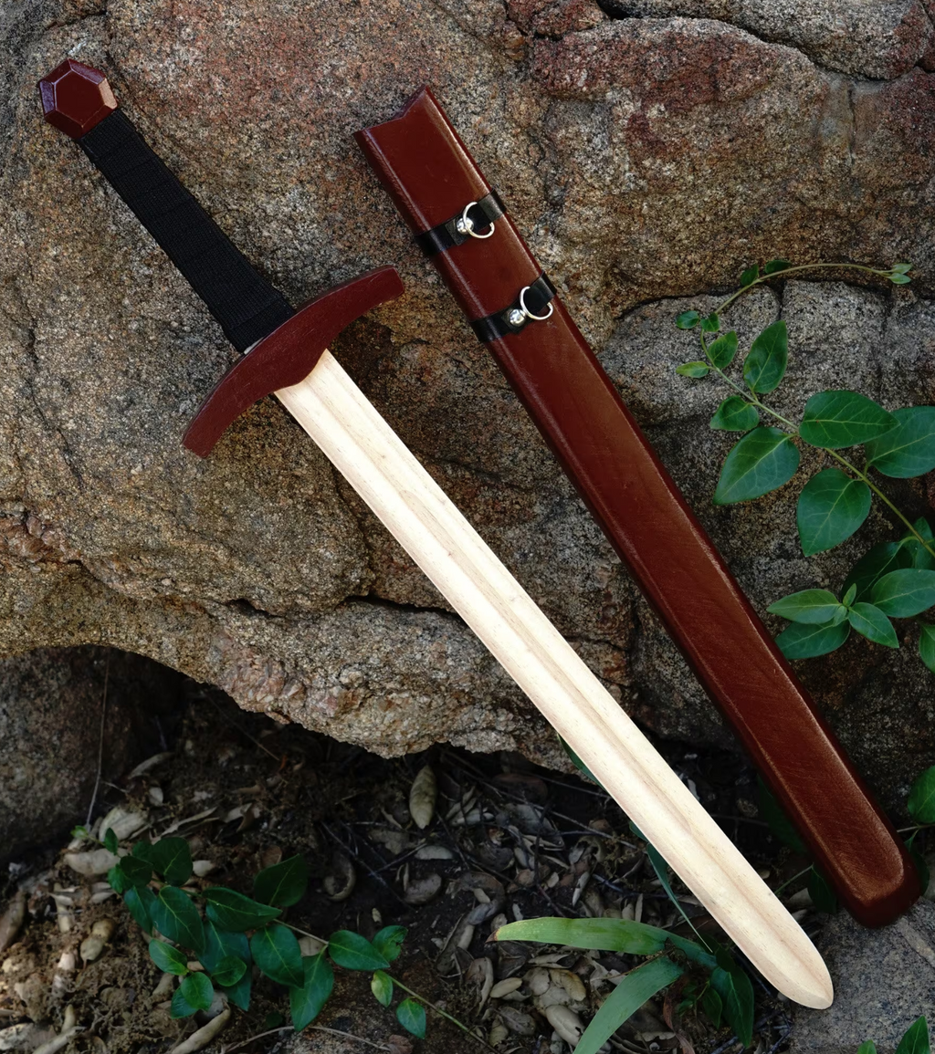 wooden-toy-sword-customized-engraving-stained-wrapped-handle-with-sheath-outside