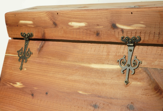 2 3/8" Medieval Fairy Decorative Bronze Finish Strap Hinges