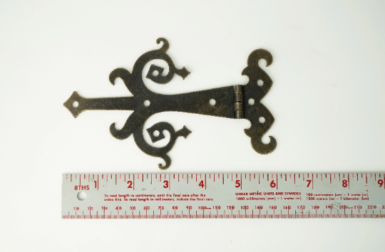 6" Medieval Bronze Finish Strap Hinges for Cabinets, Chests, and More