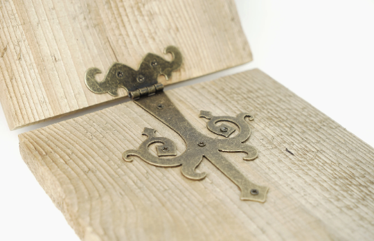 6" Medieval Bronze Finish Strap Hinges for Cabinets, Chests, and More