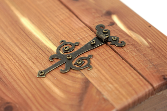 2 3/8" Medieval Fairy Decorative Bronze Finish Strap Hinges