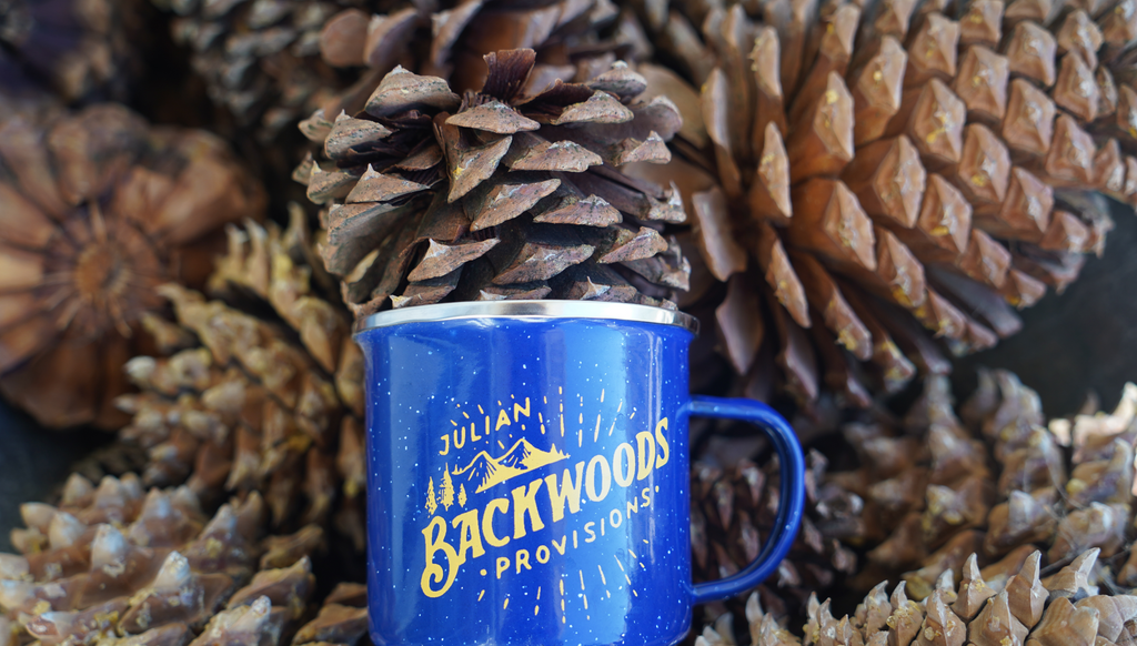 Backwoods Blue Speckled Enamel Mug