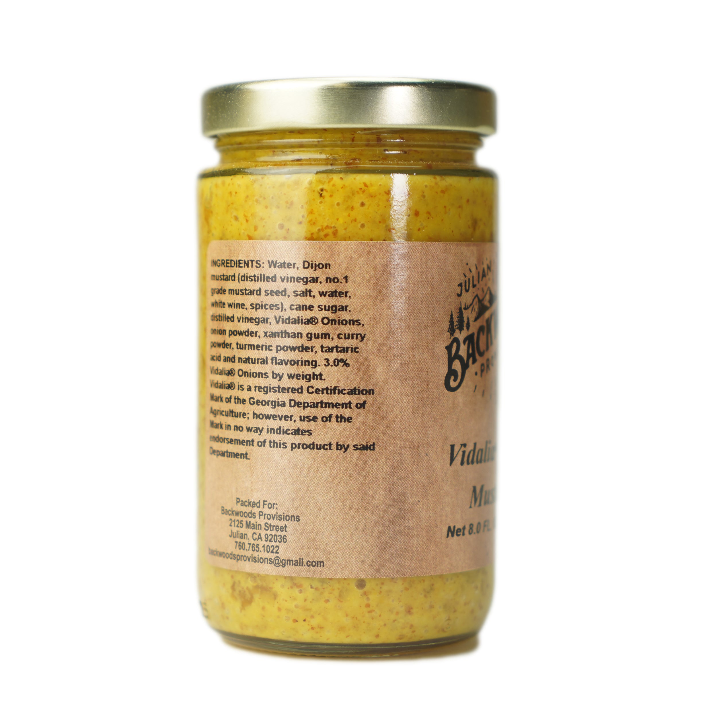 Backwoods Provisions Vidalia Onion Mustard 8 oz