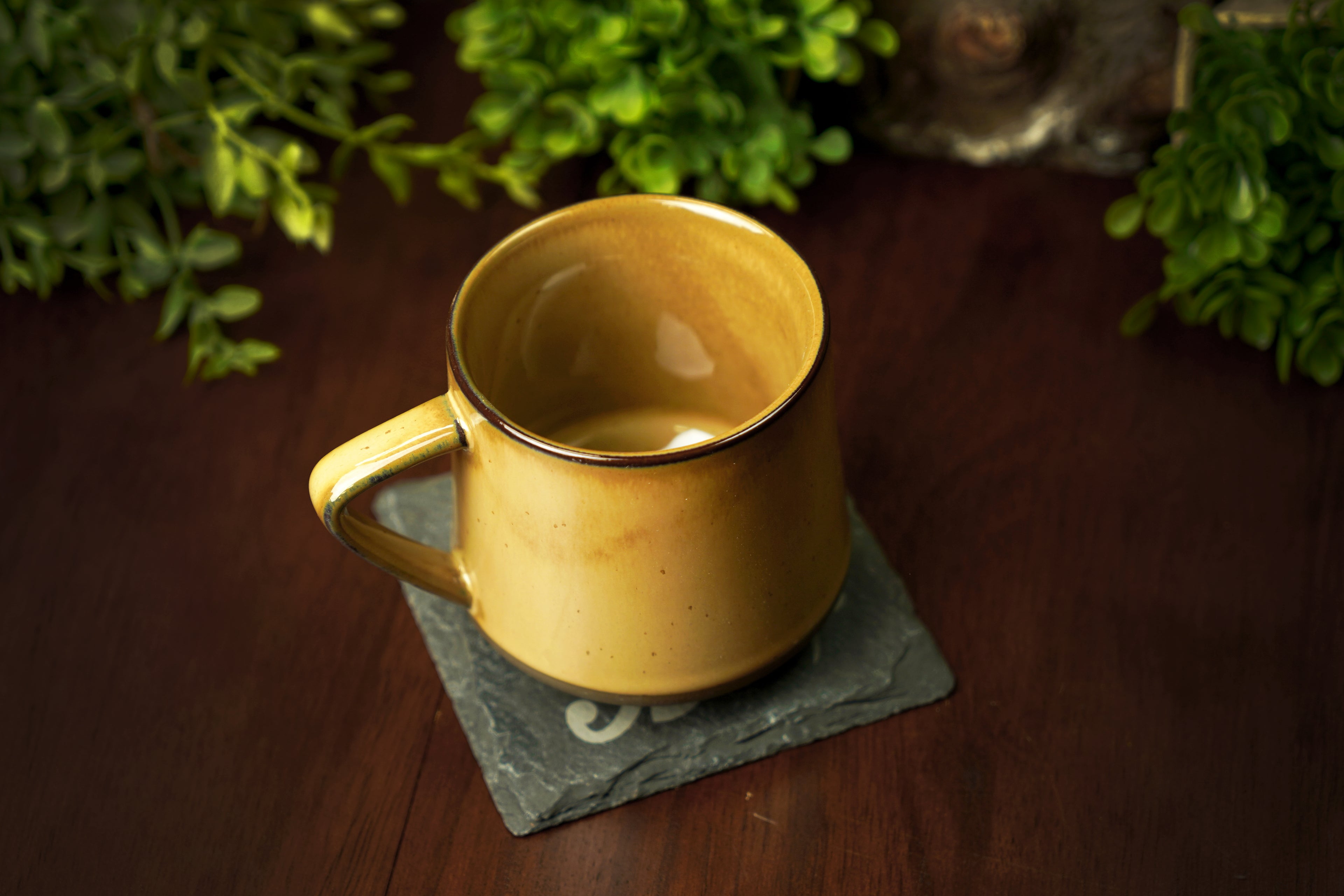 Sand Colored Dip Glazed Ceramic Mug