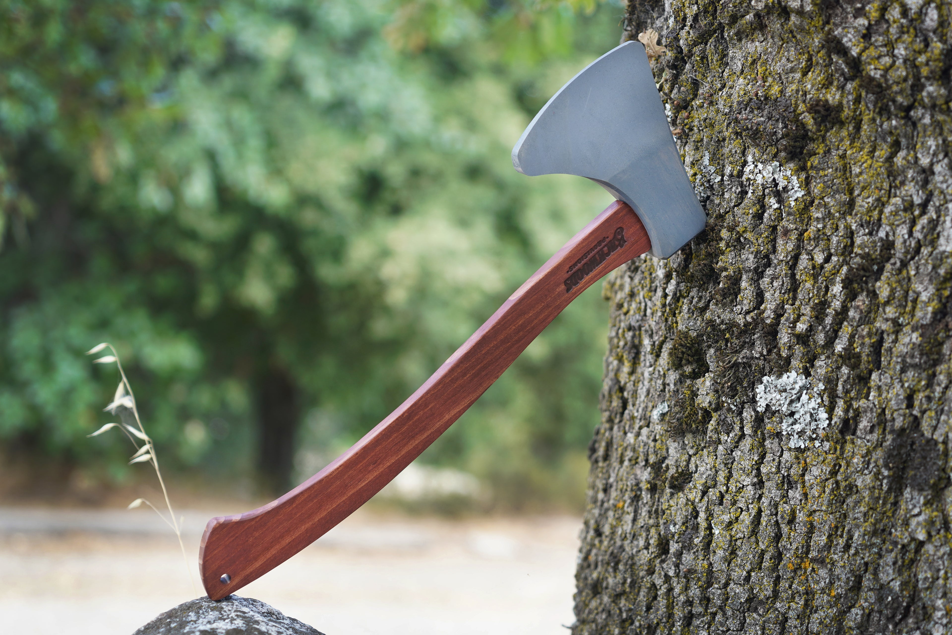 15" Stained and Painted Wooden Hatchet