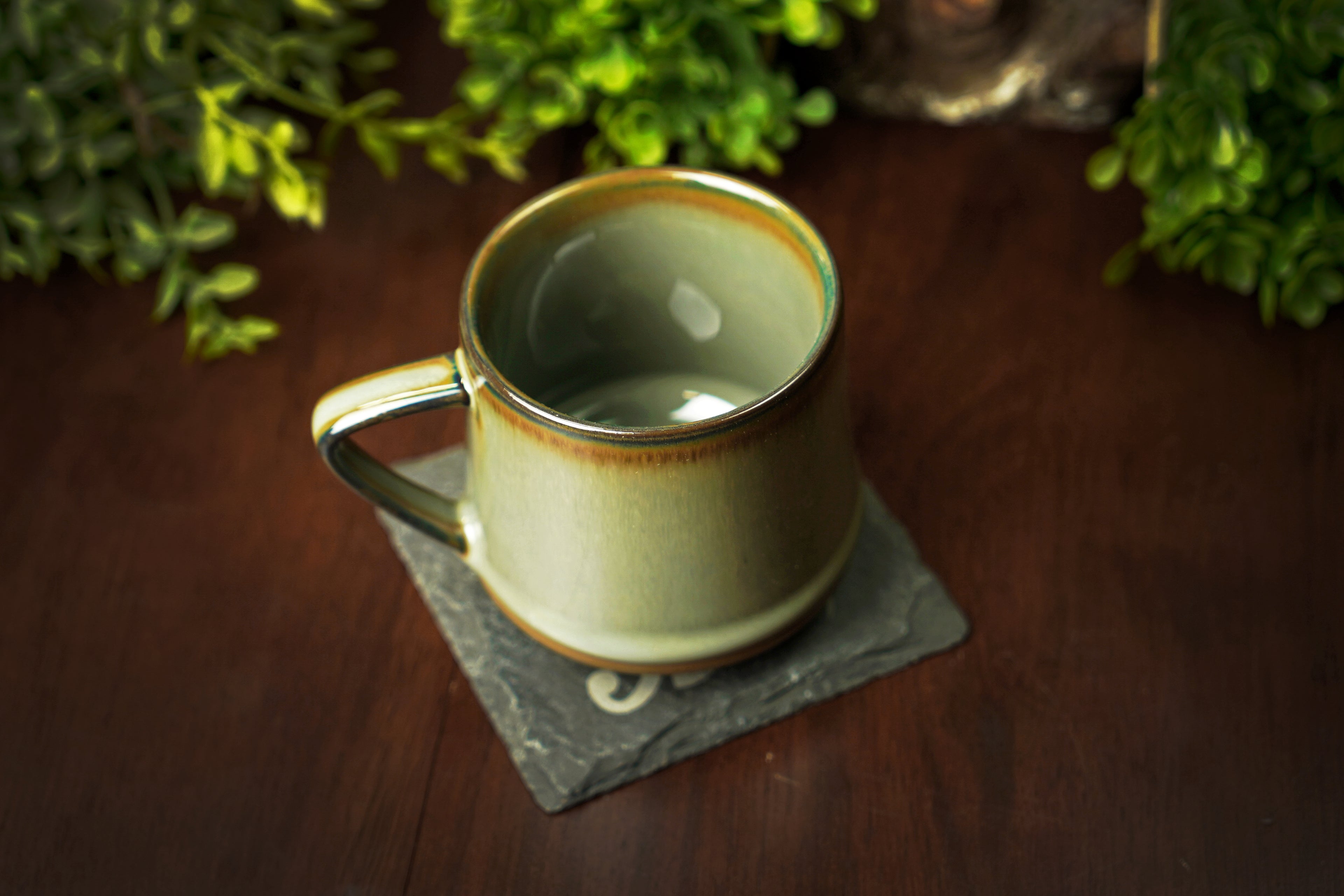 Sand Colored Dip Glazed Ceramic Mug