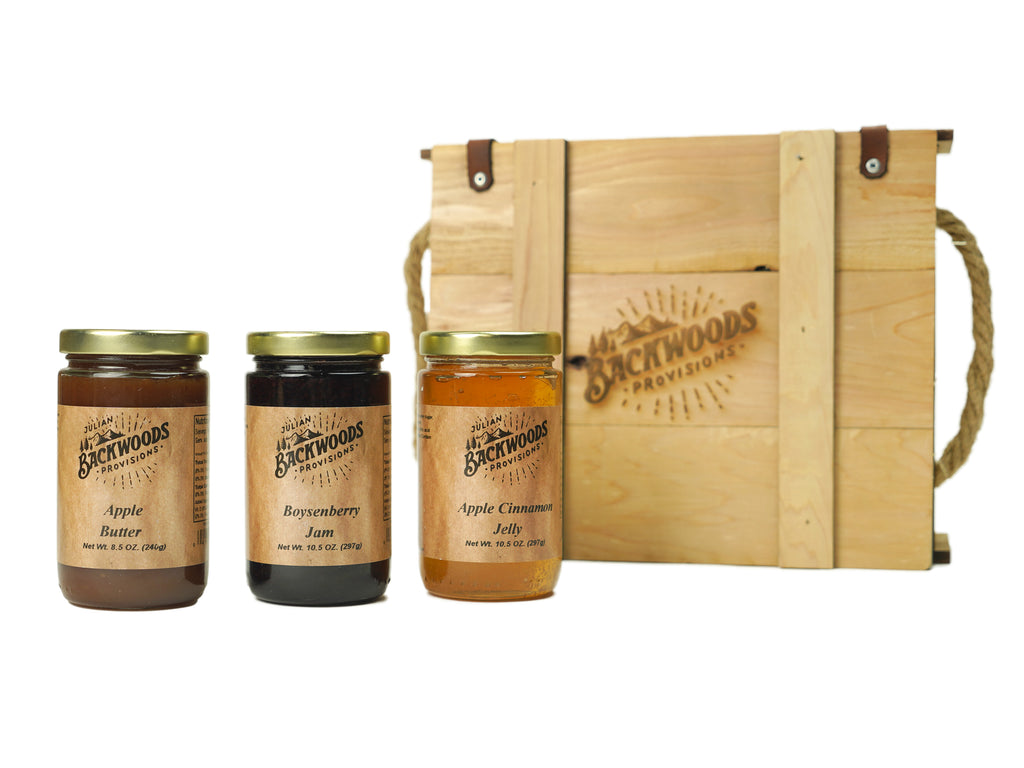 Backwoods Provisions Jams & Spreads 3-Pack with Wooden Giftbox