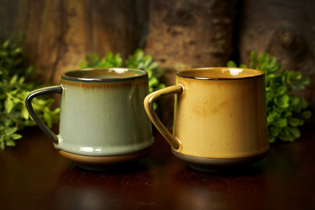 Sand Colored Dip Glazed Ceramic Mug