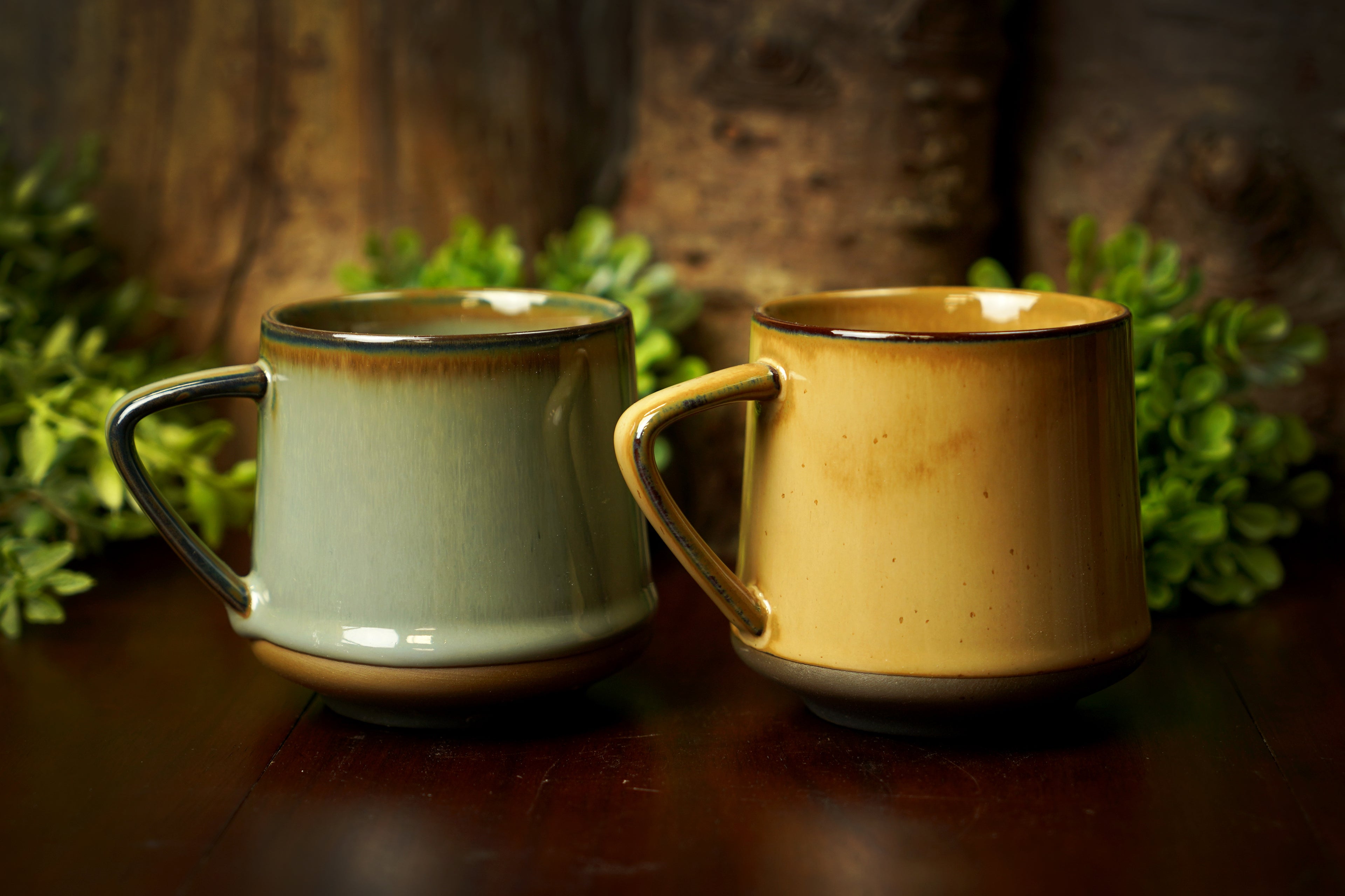 Sand Colored Dip Glazed Ceramic Mug