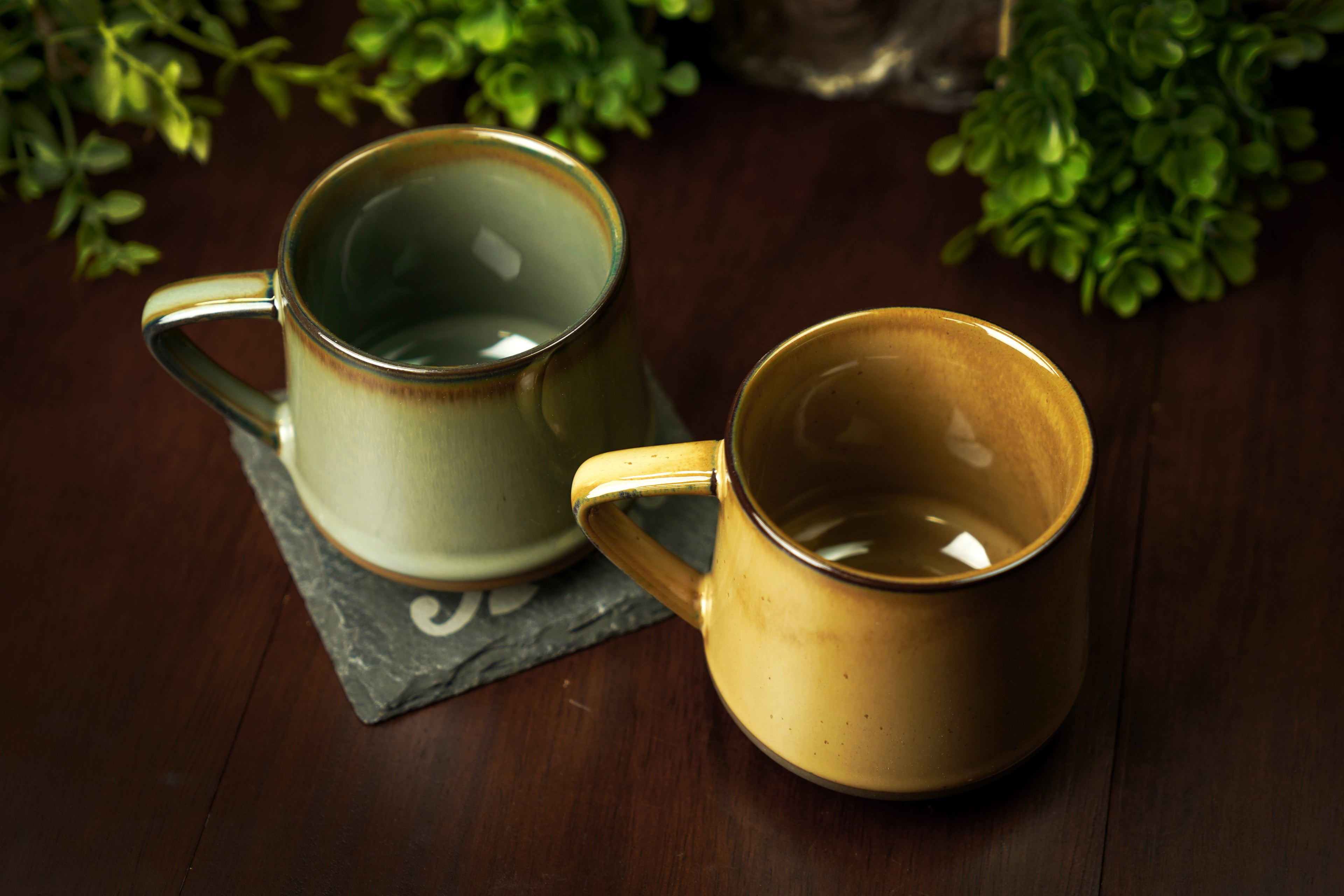 Sand Colored Dip Glazed Ceramic Mug