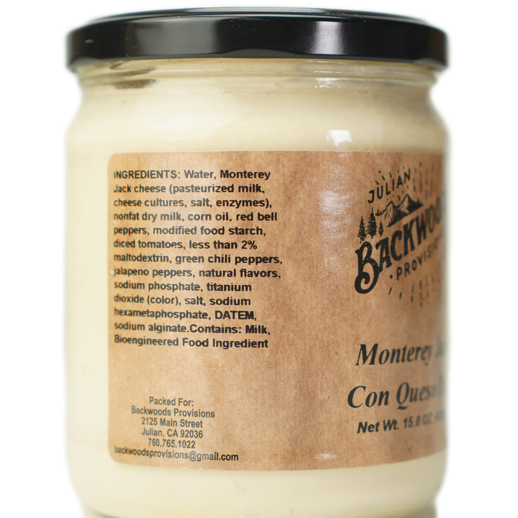 Backwoods Provisions Monterey Jack con Queso Dip 15 oz