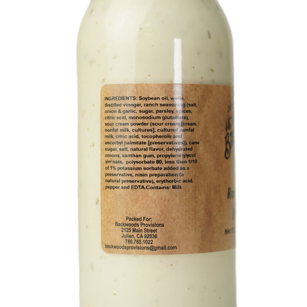 Backwoods Provisions Ranch Lovers Dressing 12 oz