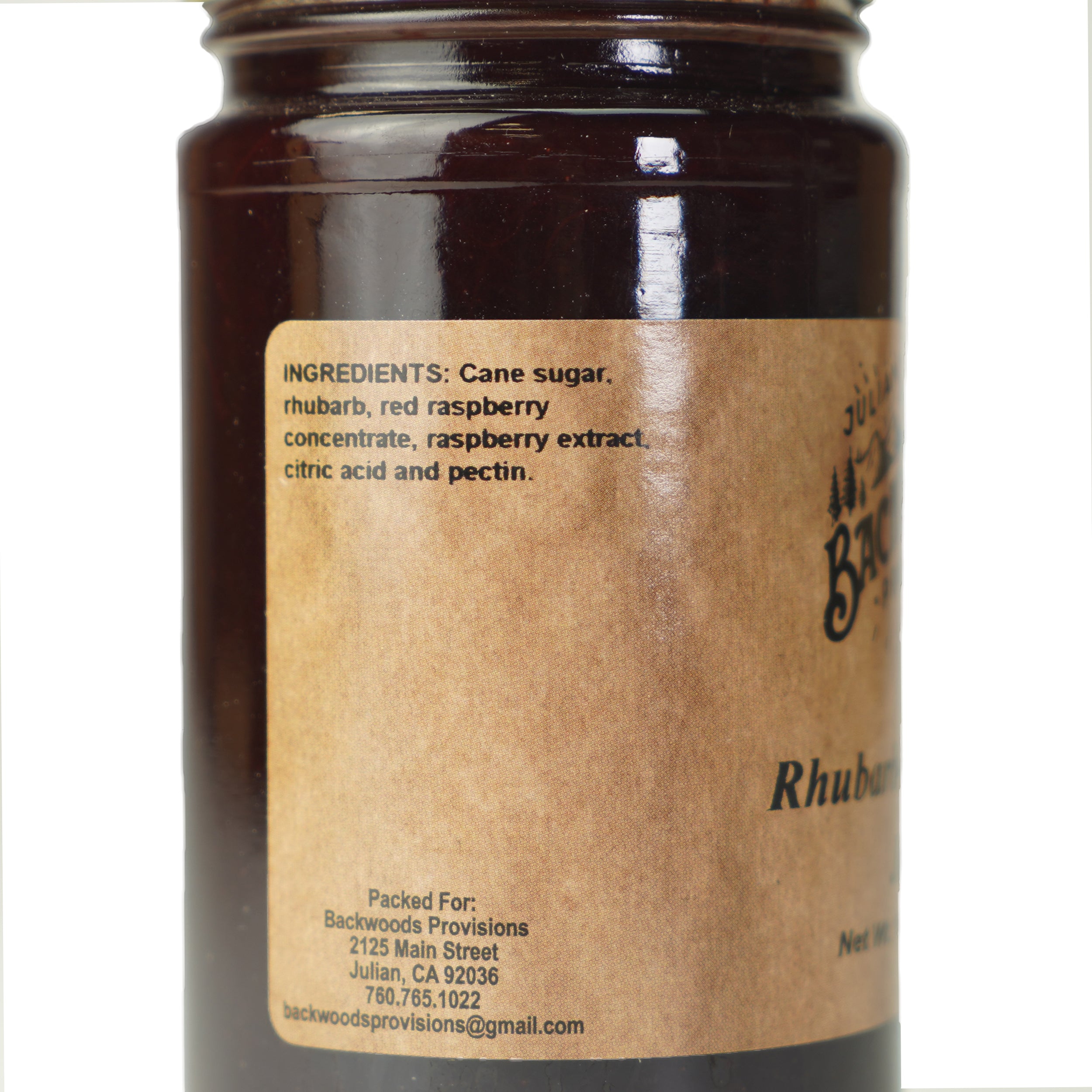 Backwoods Provisions Rhubarb Raspberry Jam 15.5 oz