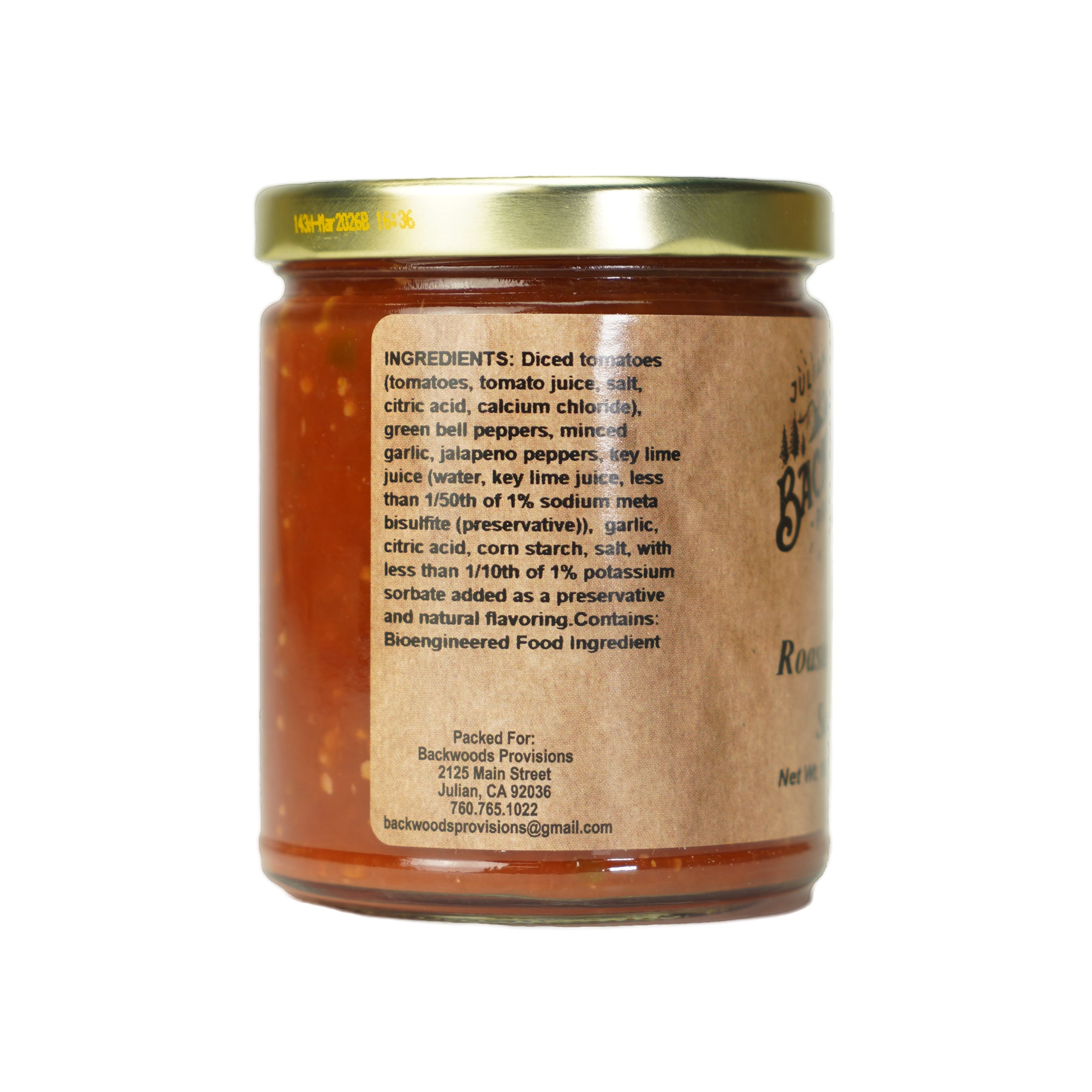 Backwoods Provisions Roasted Garlic Salsa 10 oz