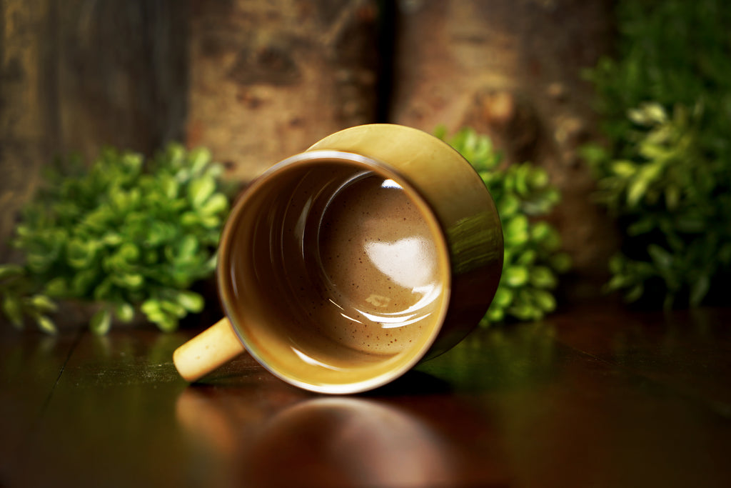 Sand Colored Dip Glazed Ceramic Mug